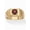 Red Garnet/14k Gold-Plated Sterling Silver, variant on Men's Round Genuine Blue Sapphire Garnet or Midnight Sapphire Sterling Silver or Gold Plated Sterling Silver Ring
