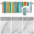 thumbnail image 5 of Curtain Valance for Windows, Blue Yellow Green Stripes Kitchen Valances Rod Pocket Short Curtains, Colorful Vertical Stripes Window Valance for Bedroom Bathroom Living room 42x12in, 5 of 9
