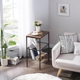 thumbnail image 3 of Spacious Storage Basket and Shelf Storage Organizer Wood and Metal End Table, 3 of 6