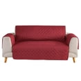 thumbnail image 2 of Quilted Sofa Cover Waterproof Dustproof Nonslip Couch Slipcover Furniture Protector for Home Office Garden Couch (Wine Red, 2 Seaters), 2 of 8