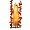 thumbnail image 6 of Halloween Decorations Outdoor Indoor, Hanging Ghost Decor with Maple Leaf, Glowing LED Lights Ghost Decoration for Outdoor Halloween Garden Party, 6 of 7