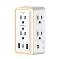 thumbnail image 1 of Cargador de pared USB, protector contra sobretensiones Super Electro, 6 enchufes, 1 of 6
