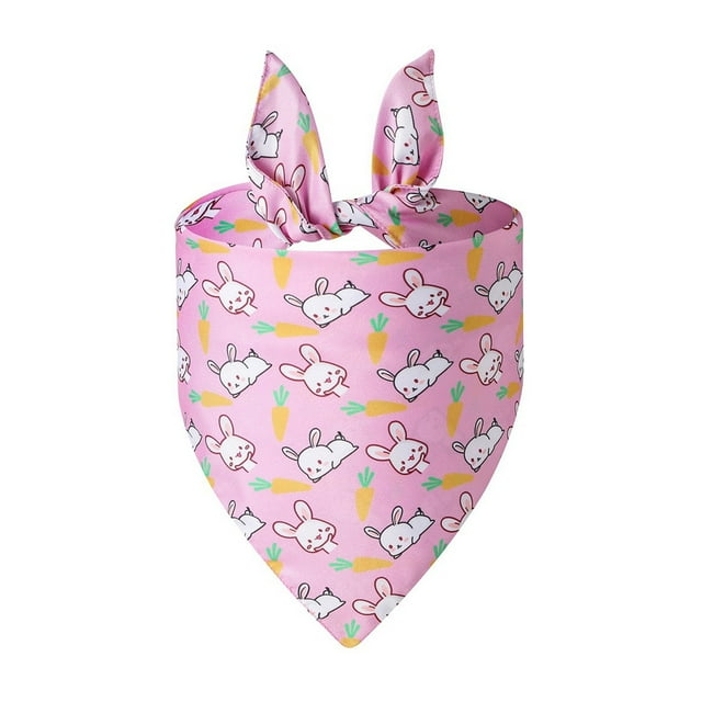 Easter Pet Dog Triangle Bandana Bib Dog Scarf Clothing Egg Rabbit Easter