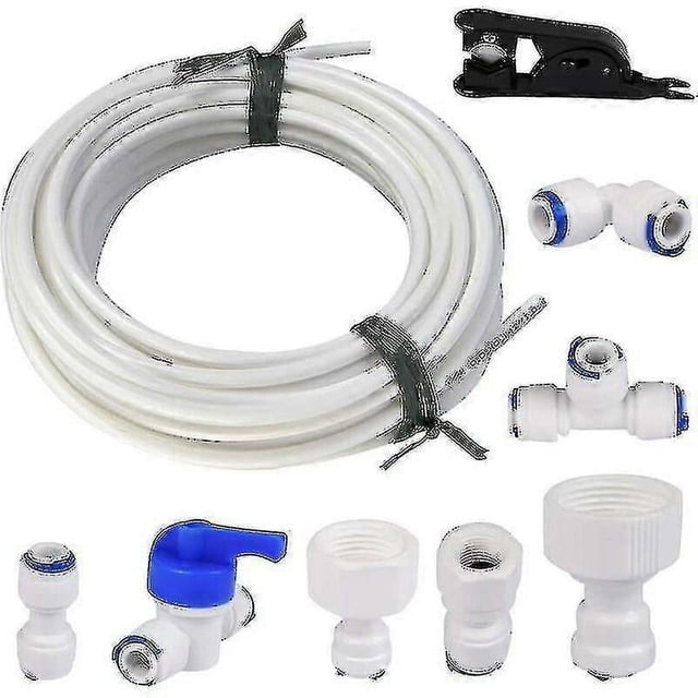 15 Meters Universal Water Supply Hose, 1/4" Refrigerator Hose Connector Kit, Filter Tube, Parts And Accessories For European Refrigerators / American