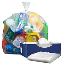Plasticplace 40-45 Gallon Trash Bags │ 2.0 Mil │ Clear Extra Heavy Garbage Can Liners │ 40" x 46" (50 Count)