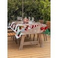 thumbnail image 2 of Outdoor Tablecloth with Umbrella Hole and Zipper, Christmas Gnomes Rectangle Table Cloth 60x102 Inch Waterproof Tablecloth, Xmas Pine Tree Balls Cardinal Birds Holiday Picnic Table Cover for Patio, 2 of 7