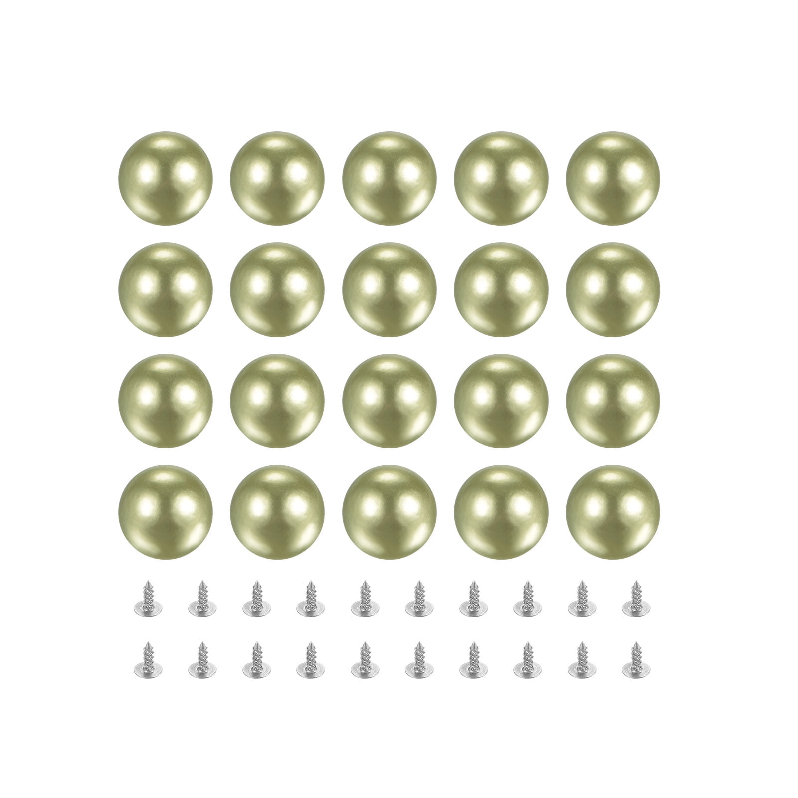 Uxcell Pearl Rivet Studs Kit, 16mm Pearl Rivets Faux Pearls Rivets