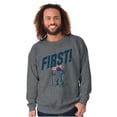 thumbnail image 5 of First on the Moon USA Flag Astronaut Sweatshirt for Men or Women Brisco Brands 2X, 5 of 6