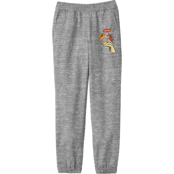 Hold Your Horses Humor Youth Heather Gray Jogger Pants-Large