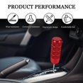 thumbnail image 4 of Red Aluminum Weighted Car Shift Knob - 3.74" Textured Anti - Slip Grip | 3 Threaded Adapters (M8/M10/M12) for Most Manual/Automatic Vehicles Performance - Focused Automotive Gear Shifter Upgrade, 4 of 7