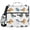 Cartoon Birds and Dots, variant on 3 Ring Zipper Binder with Shoulder Strap Waterproof Trapper Keeper 2 Inch D-Ring 500 Sheets Capacity Cute Panda with Strawberry