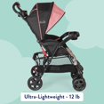 thumbnail image 5 of Kolcraft Cloud Sport Girl Lightweight Stroller for Child/Toddler, Coral, 5 of 17