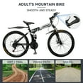 thumbnail image 2 of Folding Mountain Bike, Shimano 21 Speed, 26 Inch Adult Bicycle Dual Disc Brake Foldable Bike for Men Womens, 2 of 10