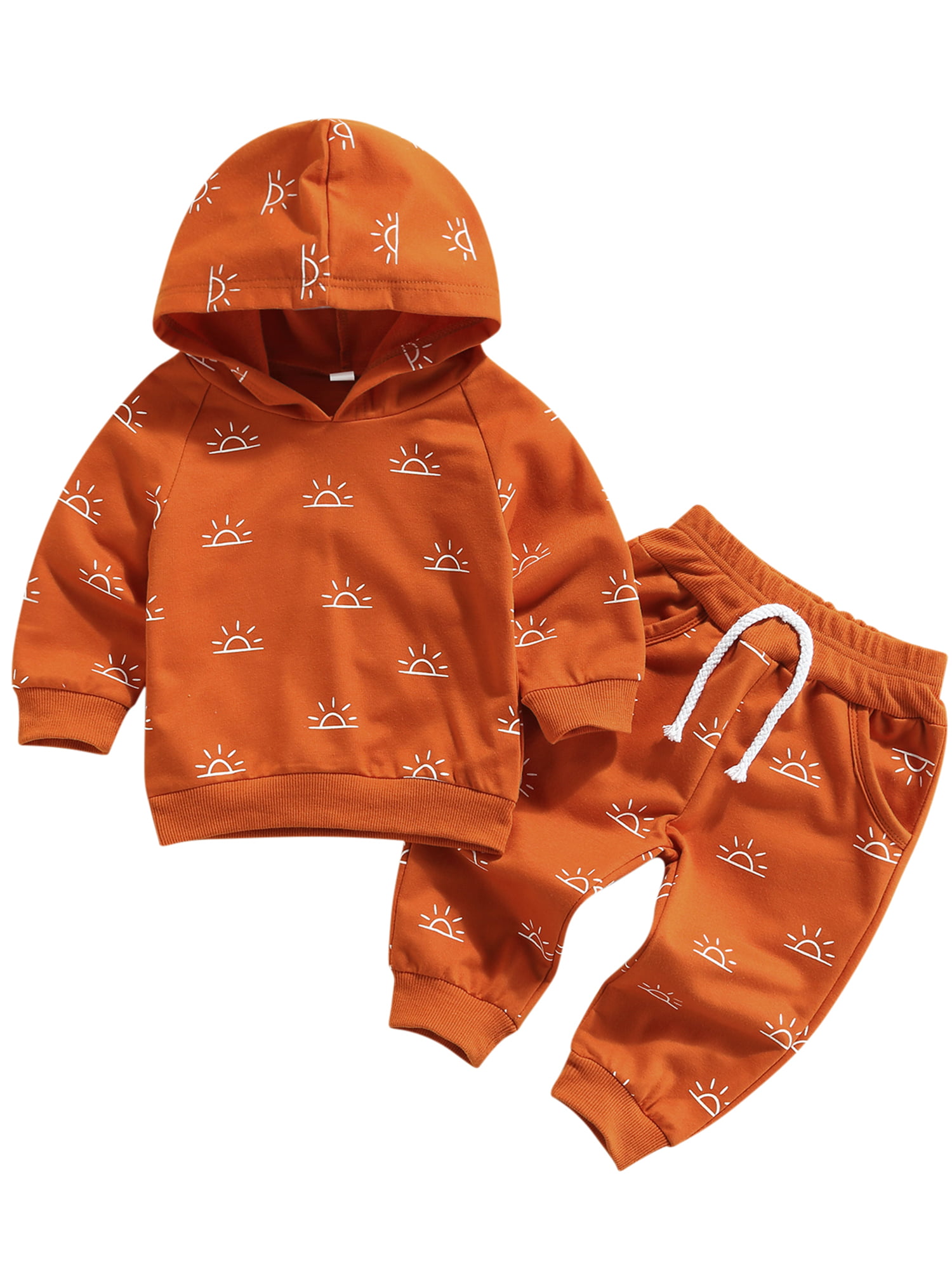 Baby Boys Girls Spring Autumn Clothes Set Hoodie Sweatshirt Pants Casual Outfit 