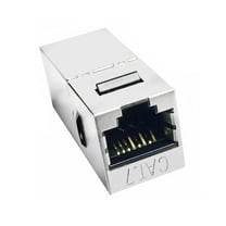 JSER 10-Gigabit UTP CAT7 Keystone Coupler RJ45 Female to Female Shield 8P8C UTP STP Keystone Inline Coupler