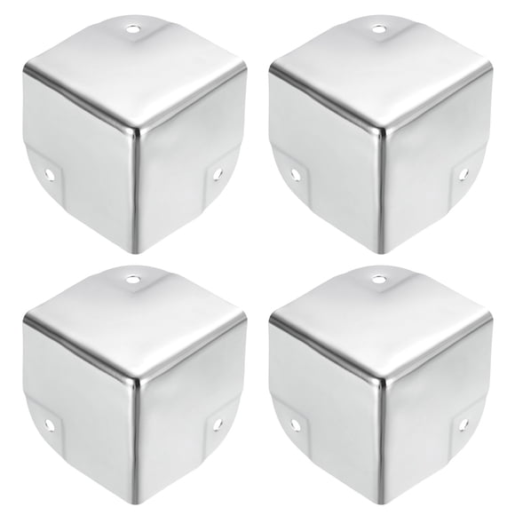 Unique Bargains Metal Box Corner Protectors Box Edge Guard Protector 50 x 50 x 50mm Silver Tone 12pcs