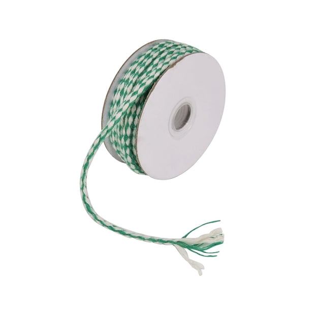 Cordón de cuerda de decorativo, cordón de cuerda para envolver regalos, manualidades navideñas DIY, cordón retorcido, decoración de cordón de h Verde