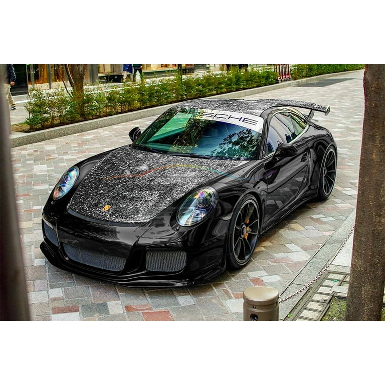 Black Carbon Fiber 12x60 inches 5Years Car Wrap Vinyl Roll with Air Release