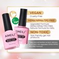 Vernis Gel UV AIMEILI – Base Coat & Top Coat No Wipe – Brillant Longue Tenue