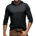thumbnail image 2 of Futezty Men Round Neck Hoodie Long Sleeve Outdoor Lightweight, 2 of 5