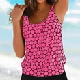 thumbnail image 5 of TOWED22 Tankini Top for Women Bathing Suit Top No Bottom Modest Swimsuit Top Only Slim Fit Tummy Control Swim Tank Top（Hot Pink,M）, 5 of 7