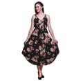 thumbnail image 1 of Bimba Robe Midi de Plage Imprimée Florale pour Femmes, à Bretelles, pour l'Été, Petite Taille, 1 of 1