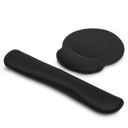 2-in-1 Memory Foam Wrist Rest Pad Keyboard Mouse Support (Best Mouse Pad With Wrist Support)