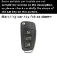 thumbnail image 2 of Fit for Audi Flip Key Fob Cover with Keychain Metal Car Key Shell Case Leather Key Holder for A1 A3 A4 A5 A6 A6L A8 Q2 Q3 Q5 Q7 TT TTS R8 S3 S4 S5 S6 RS3 RS4 RS Key Remote, 2 of 7