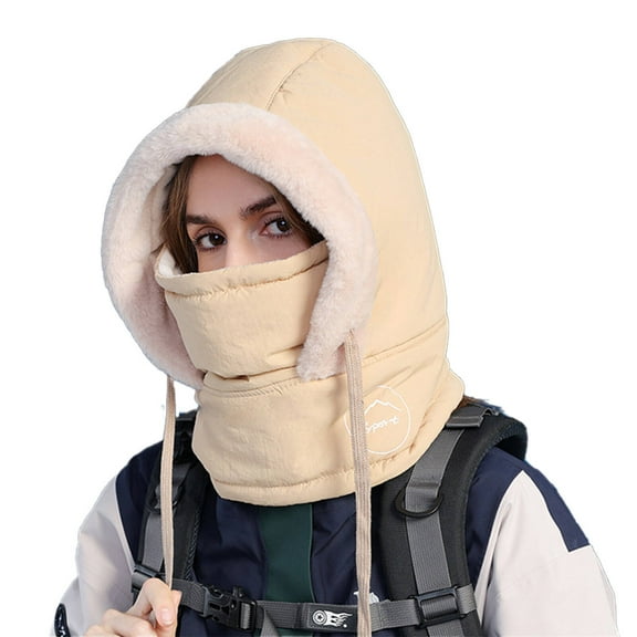 TELOLY Mens Hats,Face Mask and Neck Beanies Hats Men,Cycling and Skiing Bucket Hats for Men,Khaki