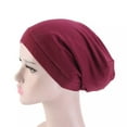 thumbnail image 3 of Women's Satin Silk Lined Sleep Cap, Slouchy, Turban, Baggie, Yoga Beanie, Hair Cover, Chemo Hat, Night Sleepwear, for Teens, Adults, 3 of 4