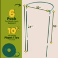 thumbnail image 2 of Estacas de soporte para plantas K-Brands Tall para interiores y exteriores, paquete de 6, 2 of 7