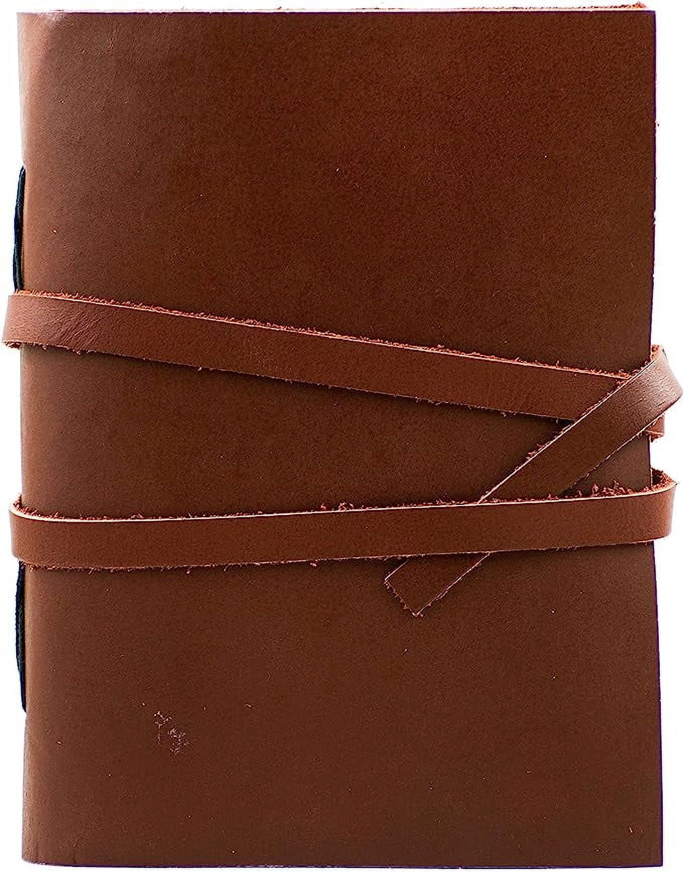 OVERDOSE Deckle Red Leather Journal - Vintage Travel Journal for Men & Women Sketch Writing Diary Sketchbook Book of Shadows Handmade Vintage Deckle Edge Paper - 6 x 8 inches | 15 x 20 cm | A5