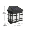 thumbnail image 6 of Flash Furniture 6 Piece Modern Black LED Wall Mounted Solar Pathway Light, 8 Lumens, 6 of 12