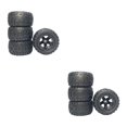thumbnail image 3 of Vogacara Neumáticos de coche RC 1/16 1/12 1/14 montaje de piezas de repuesto de coche para Wltoys 124017 2piezas Negro, 3 of 6