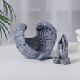 thumbnail image 4 of Estatua de ángel manos en oración, artística estatua conmemorativa de ángel, decoración para hogar, colecciones de adorno gris perfecl estatua de alas de angel, 4 of 8