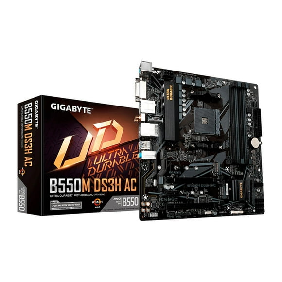 Tarjeta Madre GIGABYTE B550M DS3H AC AMD AM4, Micro ATX. Gigabyte B550M DS3H AC