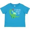 thumbnail image 3 of Inktastic It's Our First Mother's Day Cute Dinosaur Family with Hearts Boys or Girls Baby T-Shirt, 3 of 5