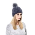 thumbnail image 2 of Usloyux Under $5 Elastic Ribbed Hat, Satin Lined Beanie for Hair Protection, Slouchy Winter Cap for Women Men, Warm Knitted Headwear, Fashionable Loose Fit, Cold Weather Accessory, 2 of 3