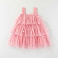 thumbnail image 4 of MEZZALL Toddler Girls Sleeveless Holiday Party Birthday Tiered Mesh Dress Dance Party Princess Dresses 18-24 Months Classic Kids Sundress, 4 of 4