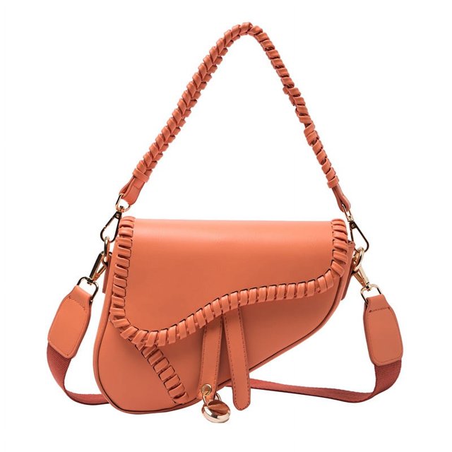 Women Trendy Saddle Shoulder Bag Clutch Purse Underarm Handbag Satchel HandBag Crossbody Bag