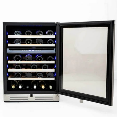 Avanti - Elite Series 46 Bottle Dual Zone Wine Cooler - Stainless steel
