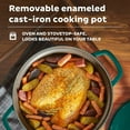 thumbnail image 6 of Instant 6-Quart Electric Round Dutch Oven, 5-in-1: Braise, Slow Cook, Sear/Saut, Cooking Pan, Food Warmer, Enameled Cast Iron, Included Recipe Book, Blue, 6 of 9