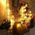 thumbnail image 5 of LWHAO Metal Fairy Lights, Battery Powered Geometric String Lights 10ft 20LED Rose Gold Decoration Light Warm White for Christmas Wedding Birthday Valentine Party Bedroom Indoor, 5 of 9