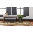 thumbnail image 4 of Unique Loom Taftan Collection Geometric Tribal Runner Rug, 2 7 Inch x 10 Feet, Gold/Gray, 4 of 5