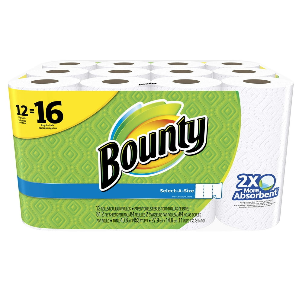 Bounty SelectaSize Big Roll Paper Towels, 84 sheets, 12 rolls