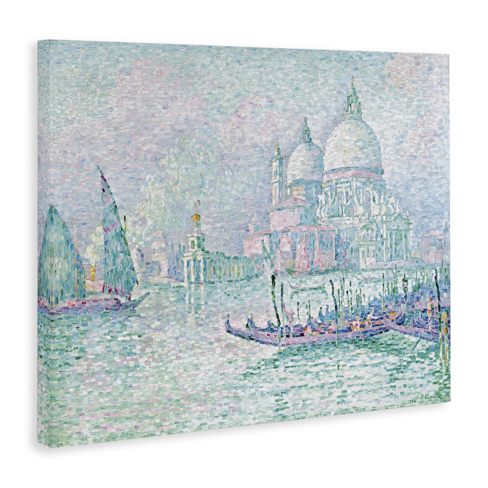 Stupell Industries Classical Venice Signac Painting Landscape & Nature Painting Wrapped Canvas Art Print Wall Art, 48 x 36