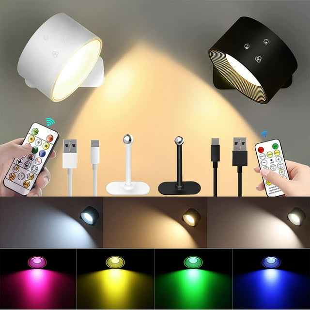 Sentmoon Prime Day Deals 2024 LED Wall Sconce Battery Operated Up&Down Light