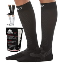 Mojo Opaque Compression Socks for Women and Men Edema 20-30mmHg Black, X-Large