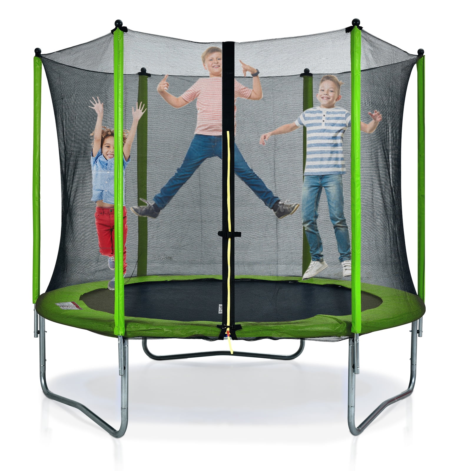 GoolRC 10FT Round Trampoline for Kids with Safety Enclosure Net, Outdoor Backyard Trampoline with Ladder, Green