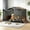 Rustic Brown, variant on Amlancher 41" Dog Crate Furniture, Heavy Duty Wooden Dog Kennel Indoor with 360° Wheels & Feeding Window, Elevated Roof Cabin Style Dog House for Medium Dogs, Oak Gray